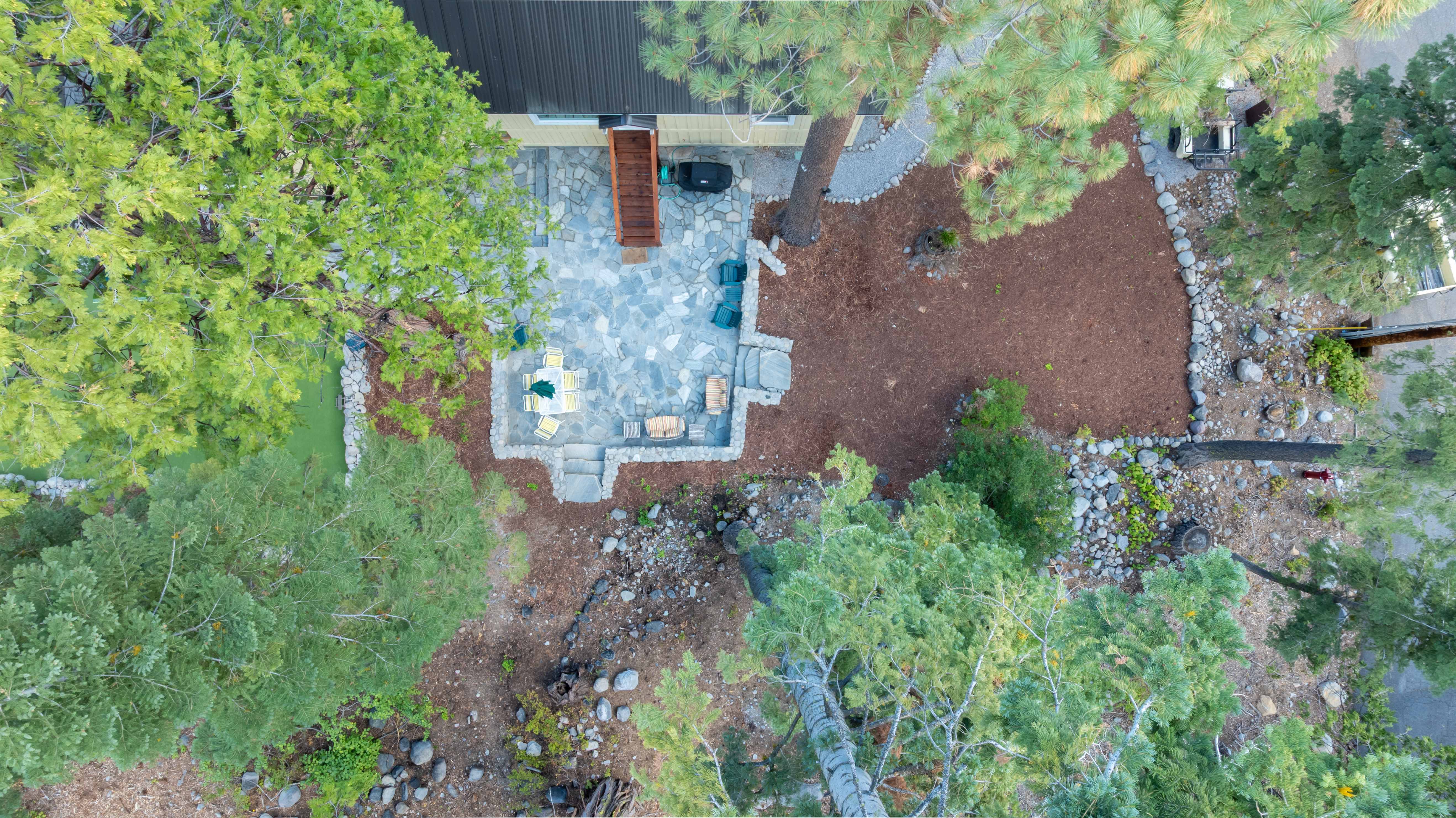 Custom paver patio and hardscape installation built for Tahoe mountain properties
