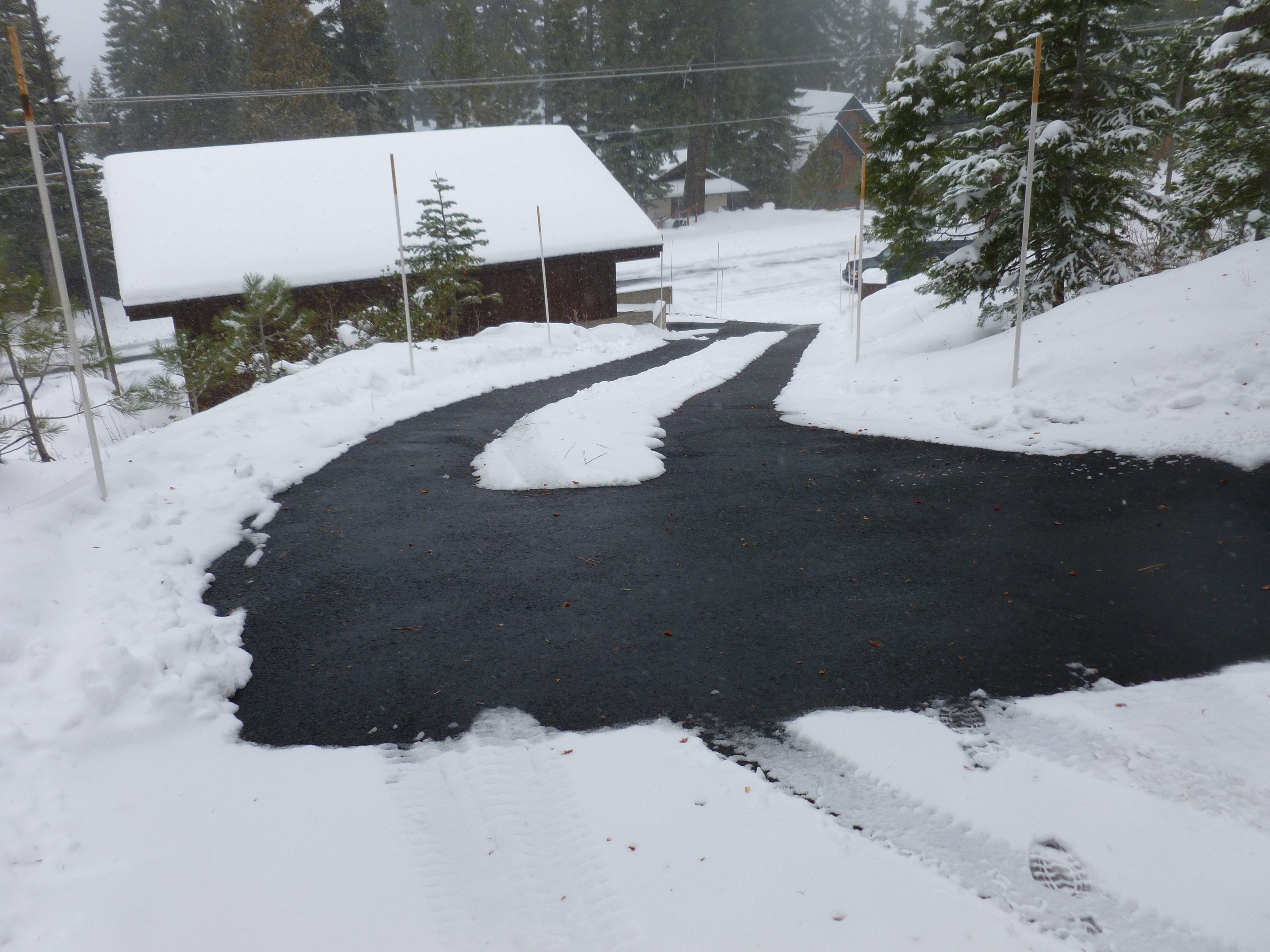 Heated driveway installation system for snow and ice melting in Tahoe
